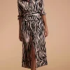 Alva Midi Shirt Dress In Blush Zebra
