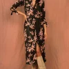 Alva Midi Shirt Dress In Bamboo Black Base