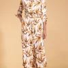 Alva Midi Shirt Dress In Tropic Natural