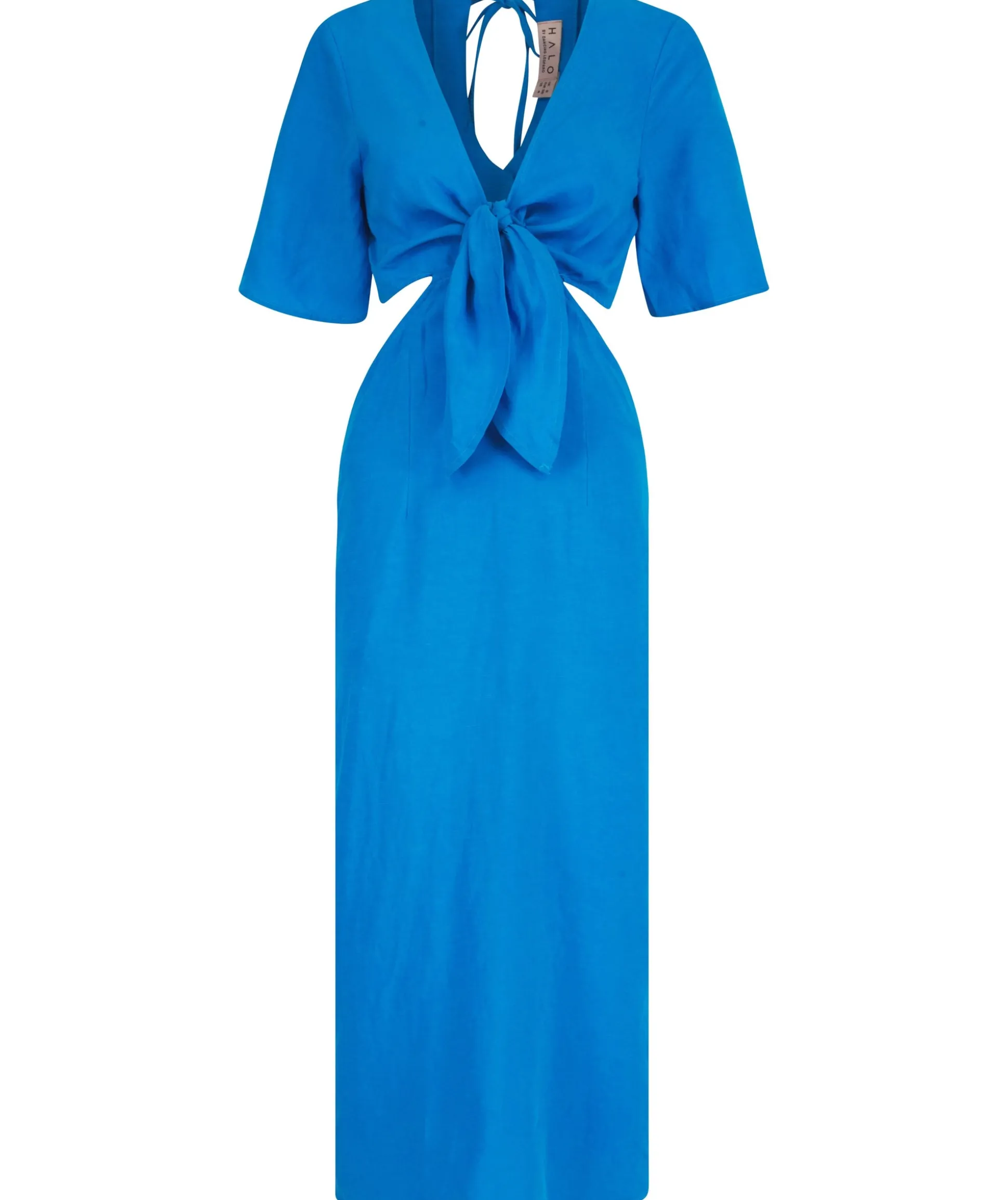 Arabella Linen Dress In Blue