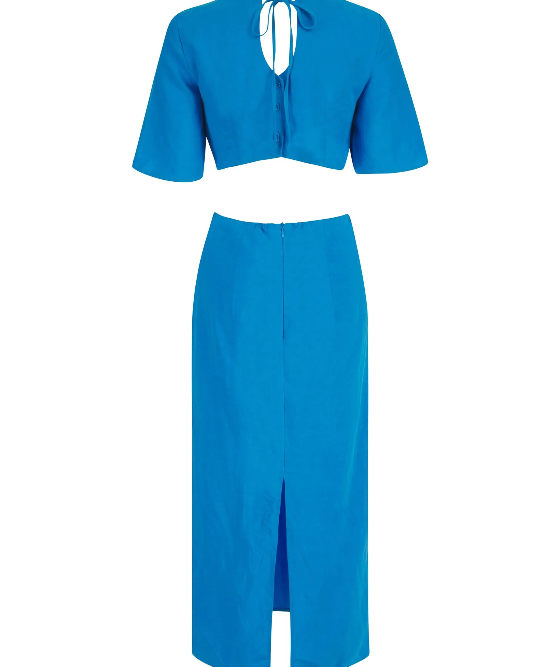 Arabella Linen Dress In Blue