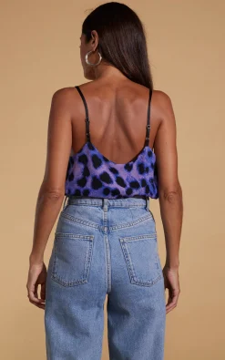 Birdie Cami Top In Lilac Leopard