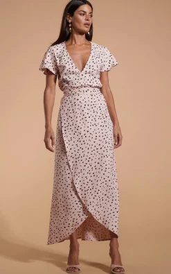Cayenne Dress In Abstract Black On Beige