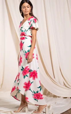 Cayenne Dress In Cream Base Tulip