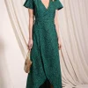Cayenne Dress In Small Green Leopard
