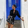 Chica Bella Shorts In Oversized Mono Leopard