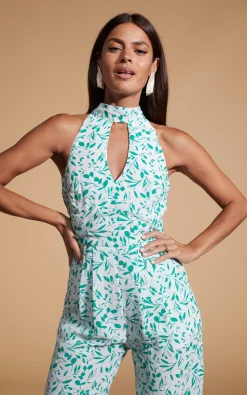 Cypress Jumpsuit In Green Leaf