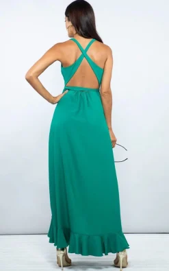 Dolce Vita Dress In Emerald Green