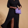 Dove Dress In Black-Extended Sizing