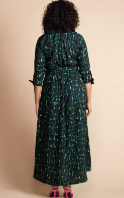 Dove Dress In Green Alligator