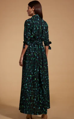 Dove Dress In Green Alligator