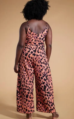 Gabriella Jumpsuit In Plorange Leopard