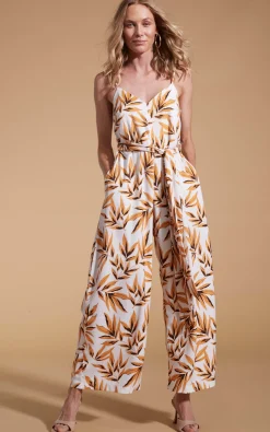 Gabriella Jumpsuit In Tropic Natural