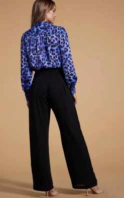 Halo Dominic Shirt In Blue Leopard