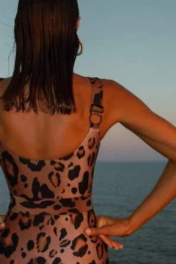 Halo Kiara Belted Swimsuit In Leopard