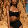 Halo Lalita Bandeau Bikini Top In Black