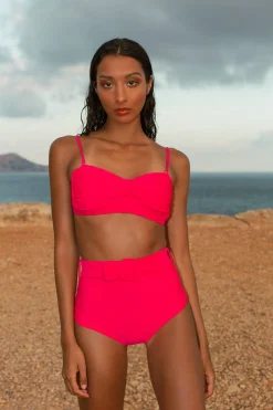 Halo Lalita Bandeau Bikini Top In Hot Pink