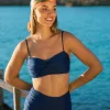 Halo Lalita Bandeau Bikini Top In Navy