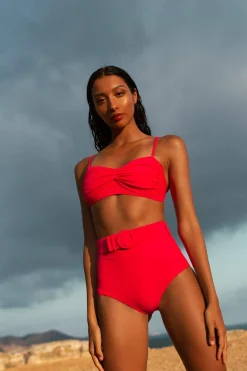 Halo Lalita Bandeau Bikini Top In Hot Pink