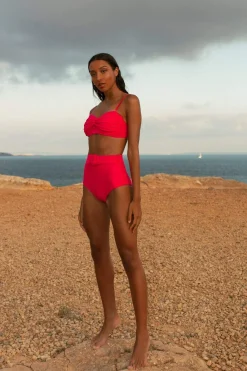 Halo Lalita Bandeau Bikini Top In Hot Pink