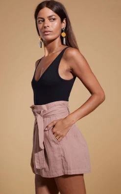 Halo Nessie High Waist Shorts In Fawn