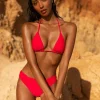 Halo Ozari Triangle Bikini Top In Hot Pink