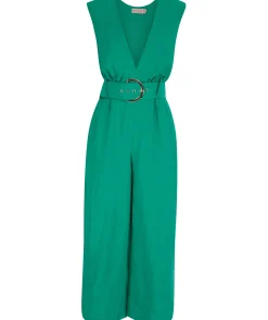 Indy Jumpsuit In Vivid Green-Reversible