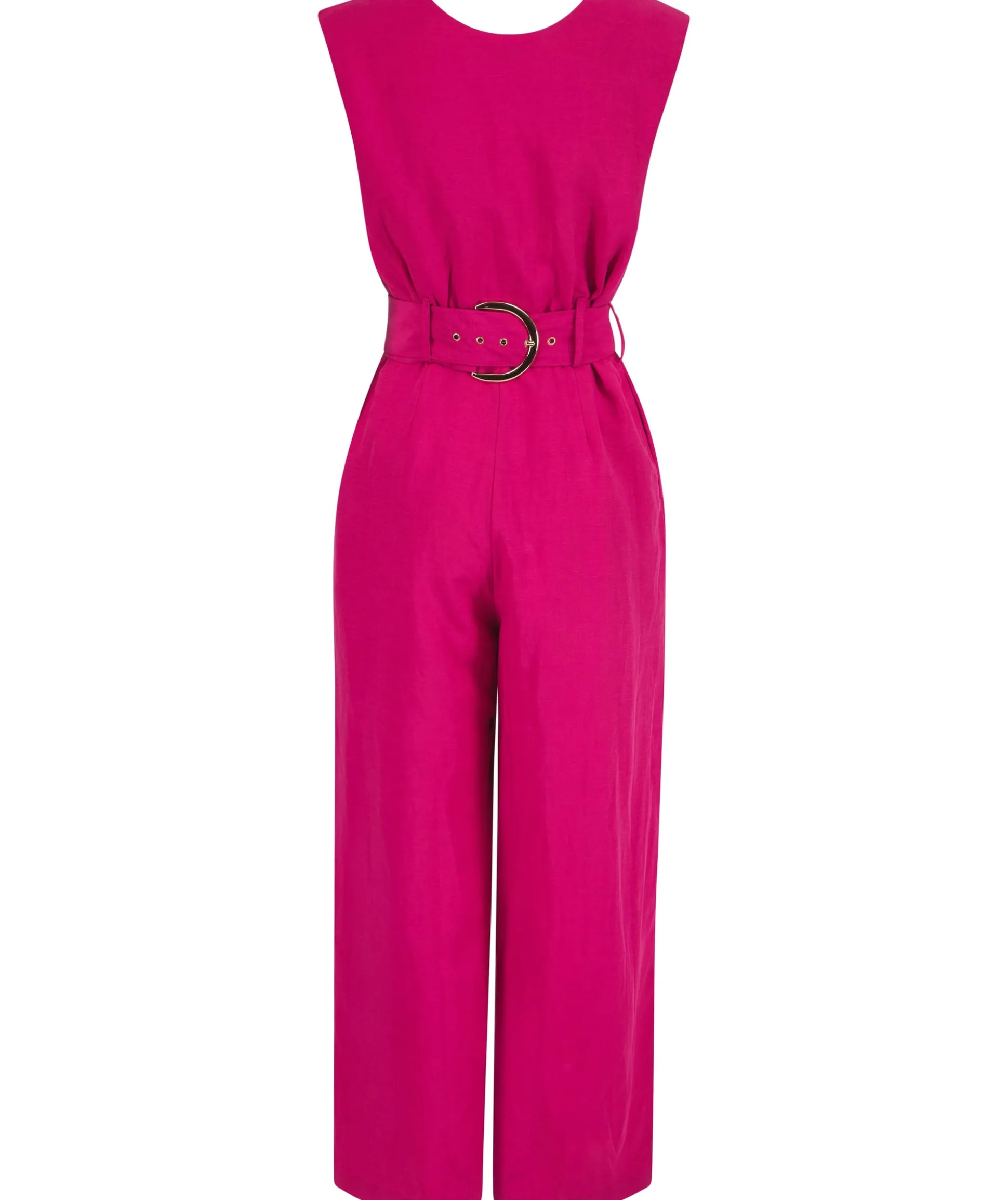 Indy Linen Jumpsuit In Raspberry-Reversible