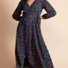Jagger Maxi Dress In Abstract Pink On Green