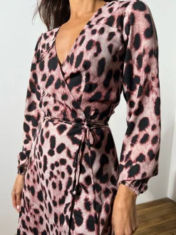 Jagger Maxi Dress In Blush Leopard