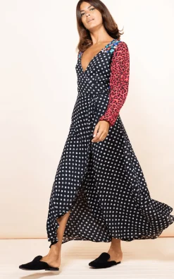 Jagger Maxi Dress In Red Polka Dot
