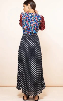 Jagger Maxi Dress In Red Polka Dot