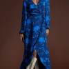 Jagger Maxi Dress In Silhouette Dark Blue