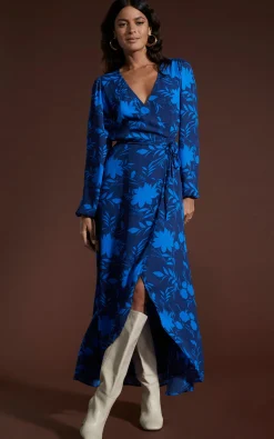 Jagger Maxi Dress In Silhouette Dark Blue