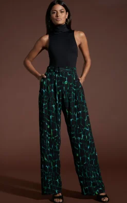 Jesse Trousers In Green Alligator
