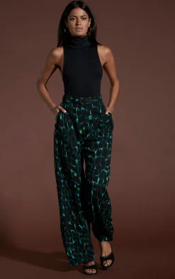 Jesse Trousers In Green Alligator