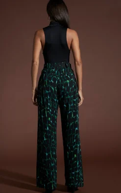 Jesse Trousers In Green Alligator