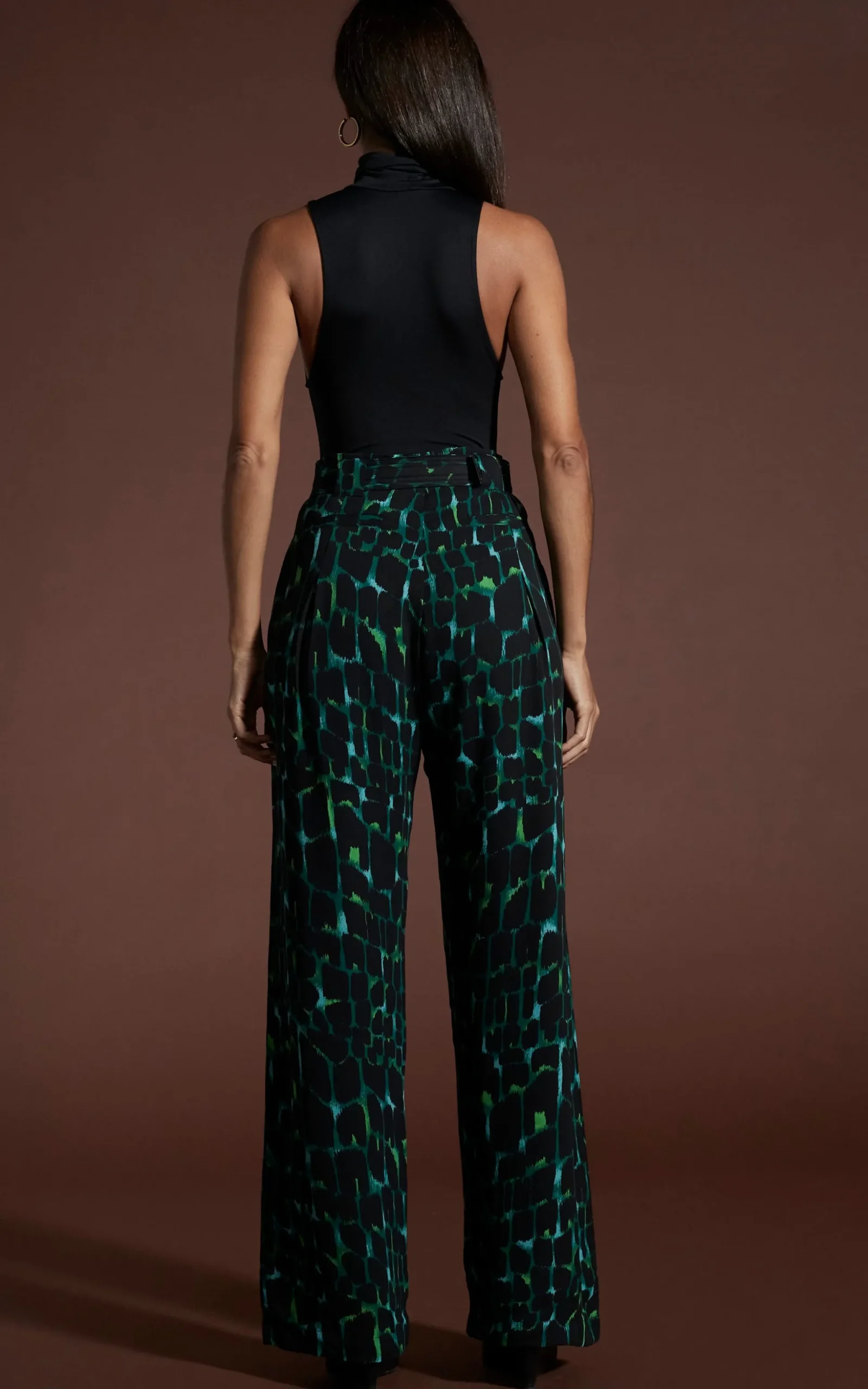 Jesse Trousers In Green Alligator