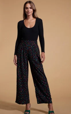 Joey Palazzo Trousers In Abstract Multi