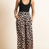 Joey Palazzo Trousers In Beige Cloud