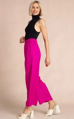 Joey Palazzo Trousers In Magenta