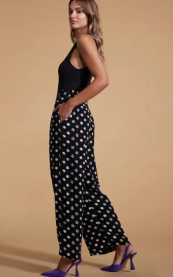 Joey Palazzo Trousers In Painted Dot