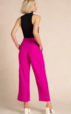 Joey Palazzo Trousers In Magenta