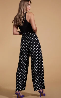 Joey Palazzo Trousers In Painted Dot