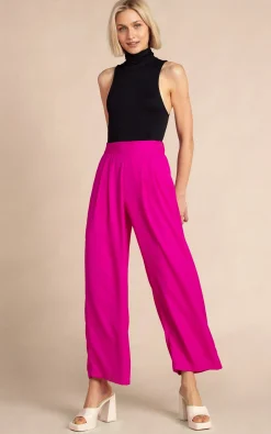 Joey Palazzo Trousers In Magenta