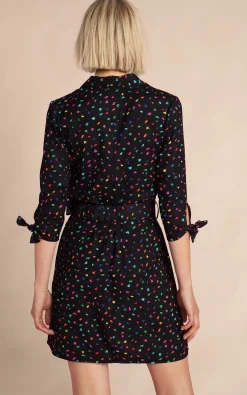 Jonah Mini Shirt Dress In Abstract Multi