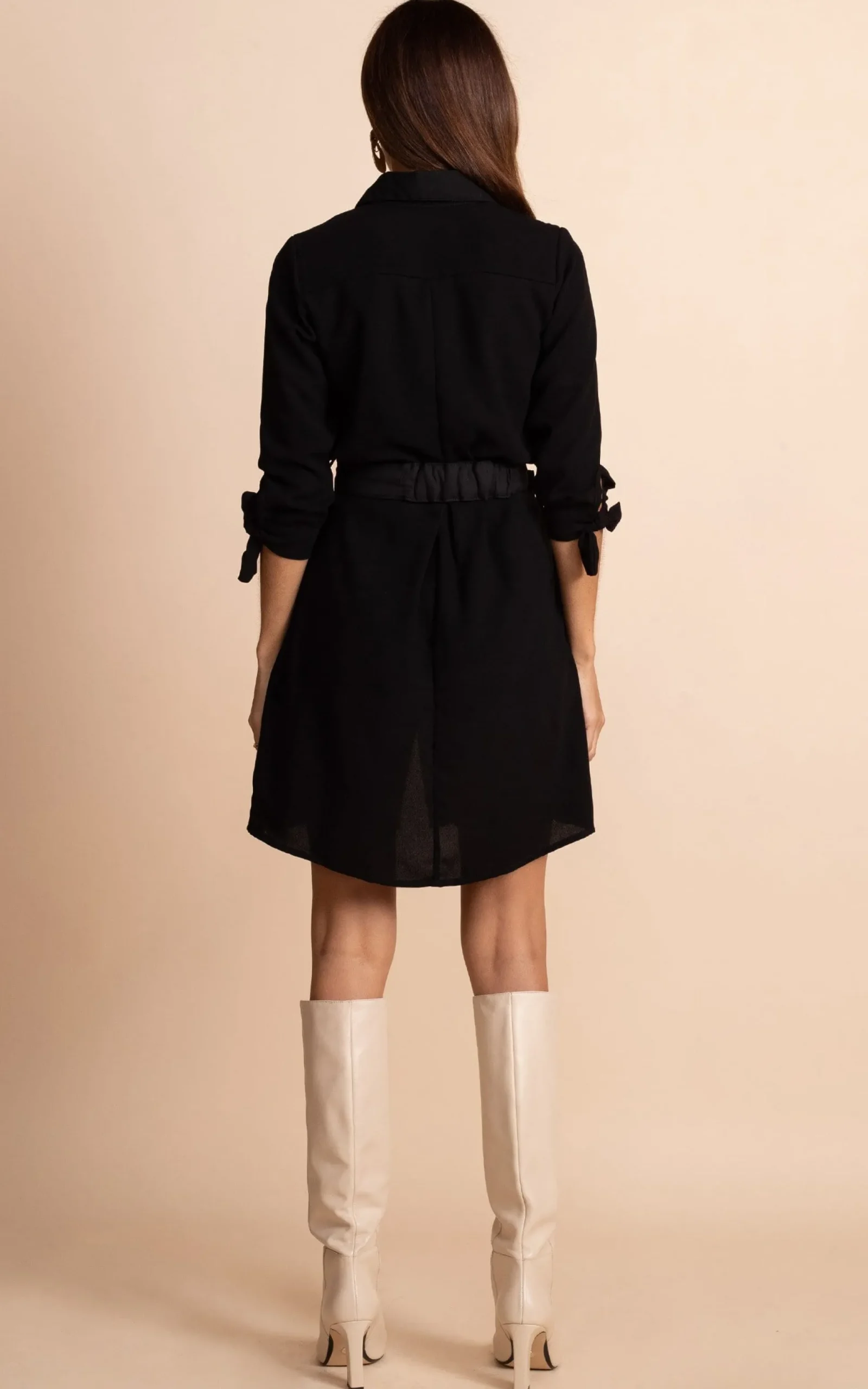 Jonah Mini Shirt Dress In Black
