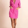 Kali Corduroy Dress In Hot Pink