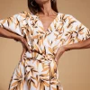 Kansas Mini Wrap Dress In Tropic Natural