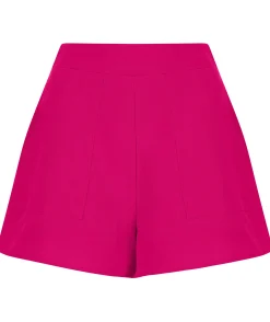 Lola Linen Shorts In Raspberry